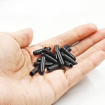 Hordion 100Pcs 1/8 Inch Rubber End Caps, 3mm Rubber Caps